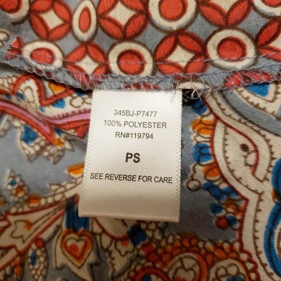 One World Bohemian Floral Peasant Top - Picture 6 of 8